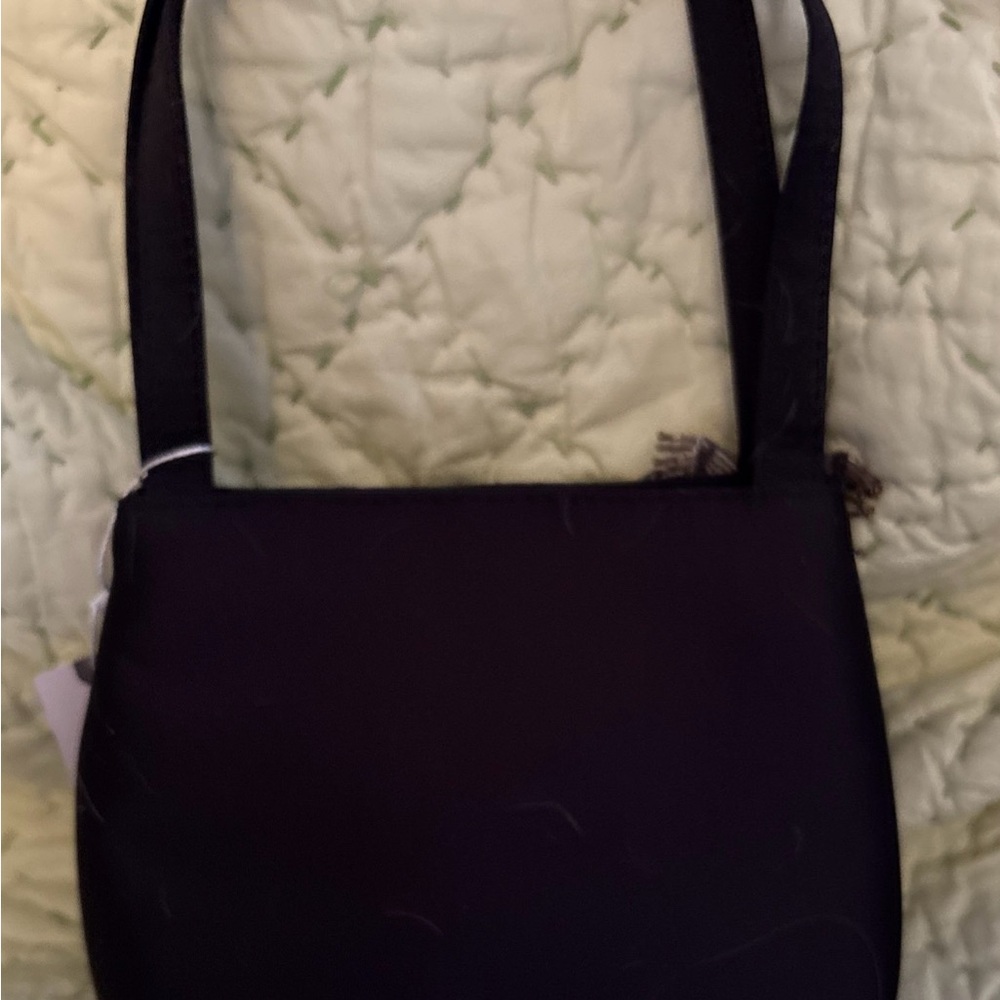Anthropologie Susan Alexandra BARKIN Beaded Bag small NWT black satin lady bag - Picture 9 of 14